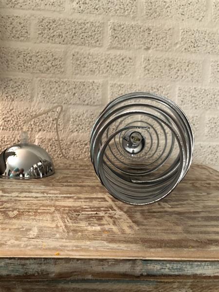 Grote foto hanglamp xl chrome nikkel super mooi en apart tuin en terras verlichting