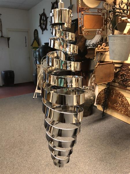 Grote foto hanglamp xl chrome nikkel super mooi en apart tuin en terras verlichting