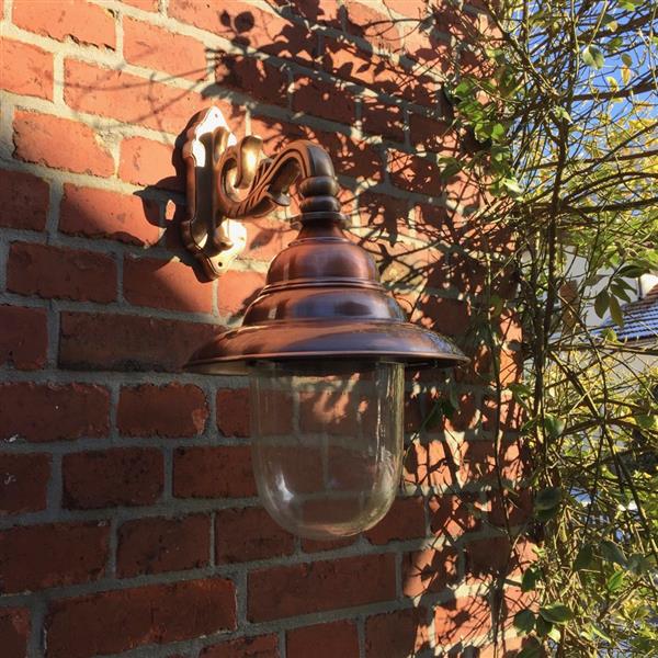 Grote foto buitenlamp geheel koper glas koperen wandlamp rustieke buitenlamp buiten wandlamp voordeur top k tuin en terras verlichting