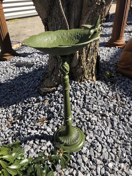 Grote foto laatste vogelbad met hummingbird xl gietijzer antiek groen rust. tuin en terras tuindecoratie