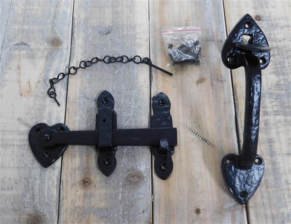 Grote foto antiek poort slot deurgrendel valslot gemaakt van ijzer doe het zelf en verbouw materialen en producten