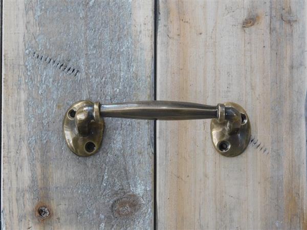 Grote foto meubilair handvat nostalgische trekhendel deurhendel gemaakt van messing gepatineerd small doe het zelf en verbouw materialen en producten