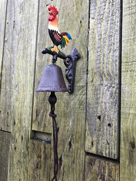 Grote foto deurbel haan gietijzer small. doe het zelf en verbouw deuren en horren