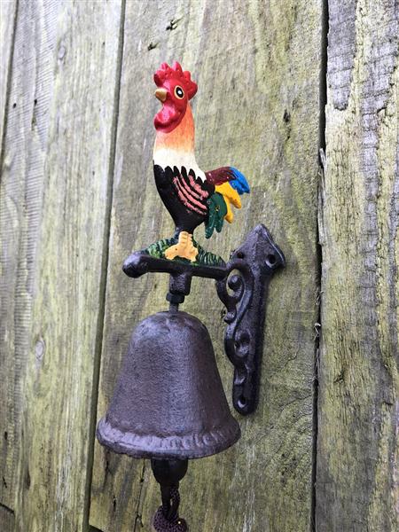 Grote foto deurbel haan gietijzer small. doe het zelf en verbouw deuren en horren