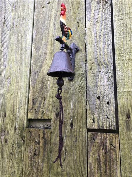 Grote foto deurbel haan gietijzer small. doe het zelf en verbouw deuren en horren