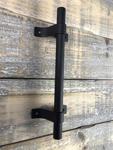 Grote foto handgreep deurgreep tube gesmeed metaal zwart. doe het zelf en verbouw materialen en producten