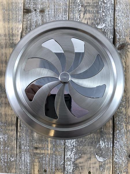 Grote foto bedienbaar groot luchtrooster openhaard rvs rooster rond. huis en inrichting kachels en openhaarden