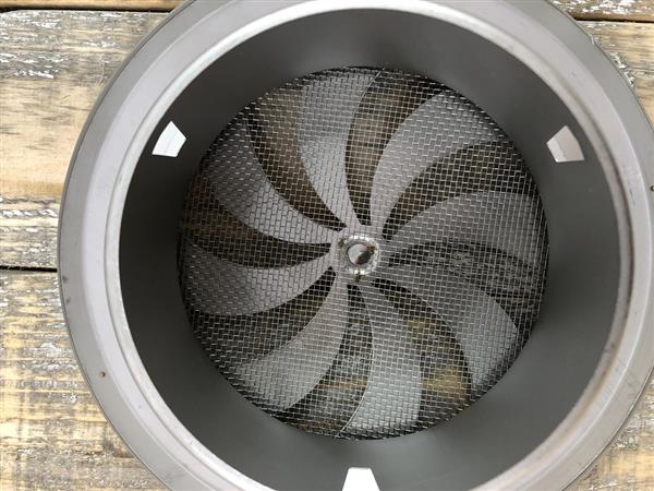 Grote foto bedienbaar groot luchtrooster openhaard rvs rooster rond. huis en inrichting kachels en openhaarden