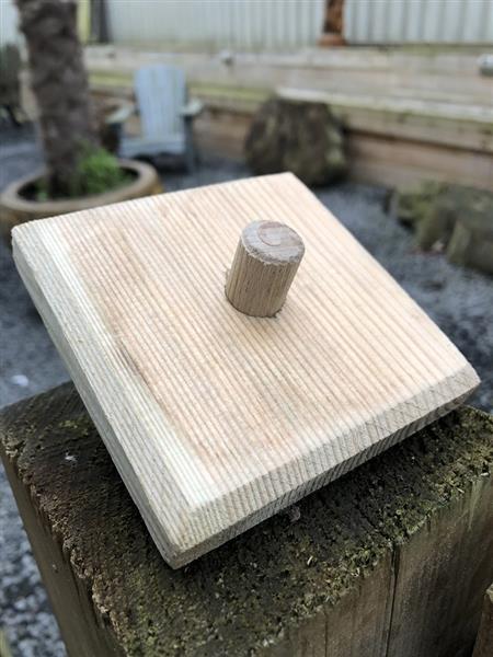 Grote foto paal cover piramide hout 10 x 10. tuin en terras hekken en schuttingen