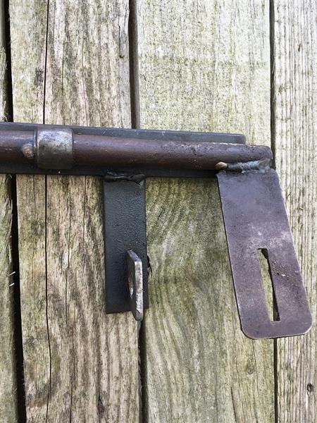 Grote foto fraai en groot schuifslot zeer robuust gemaakt van ijzer top kwaliteit doe het zelf en verbouw materialen en producten