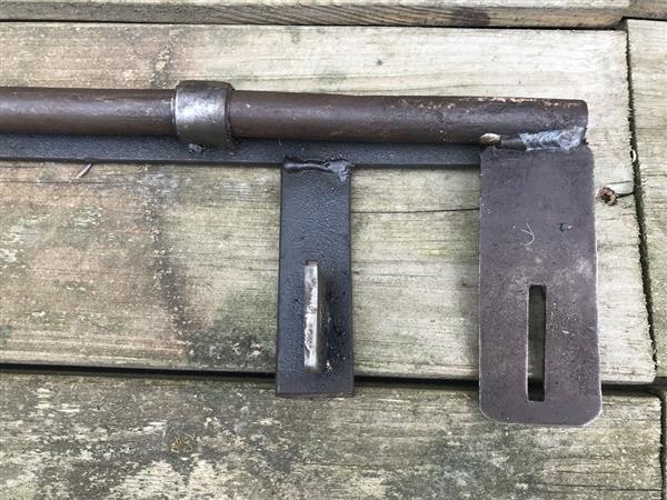 Grote foto fraai en groot schuifslot zeer robuust gemaakt van ijzer top kwaliteit doe het zelf en verbouw materialen en producten