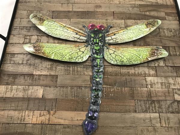 Grote foto set libelles metalen wandornamenten heel erg mooi tuin en terras tuindecoratie