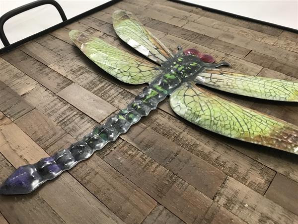 Grote foto set libelles metalen wandornamenten heel erg mooi tuin en terras tuindecoratie