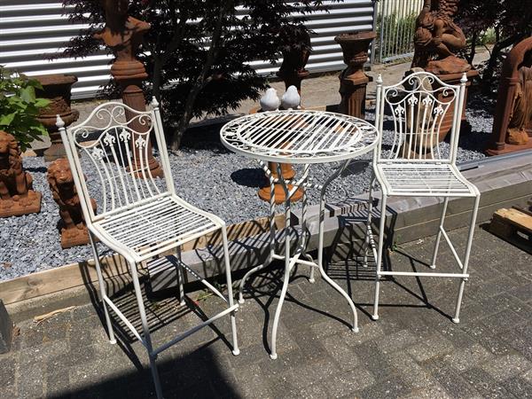 Grote foto tuinset wit metaal mooie set en van goede kwaliteit tuin en terras tuinmeubelen