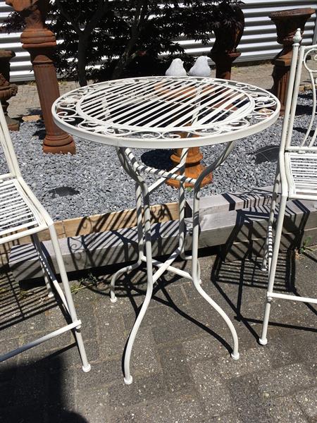 Grote foto tuinset wit metaal mooie set en van goede kwaliteit tuin en terras tuinmeubelen