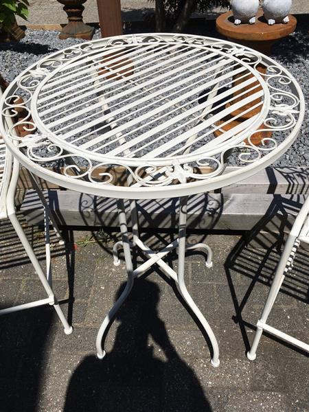 Grote foto tuinset wit metaal mooie set en van goede kwaliteit tuin en terras tuinmeubelen