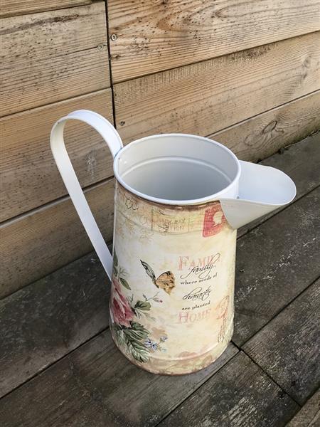 Grote foto grote kan met fraaie afbeeldingen gemaakt van metaal tuin en terras tuindecoratie