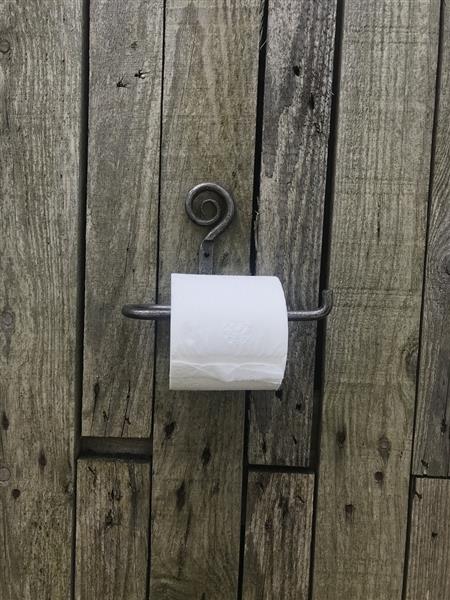 Grote foto toiletrolhouder spirala hand gesmeed ijzer doe het zelf en verbouw materialen en producten