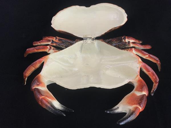 Grote foto een gietijzeren krab als een doos sieradendoos heel leuk tuin en terras tuindecoratie