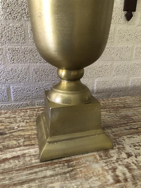 Grote foto 1 prachtige raw aluminium gold bokaal vaas groot. tuin en terras overige tuin en terras