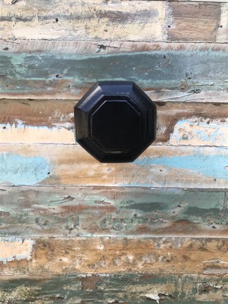 Grote foto een grote vast staande deurknop zeer solide mat zwart doe het zelf en verbouw materialen en producten