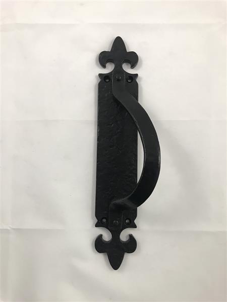 Grote foto prachtige deurgreep handgreep gietijzer mat zwart rechts handvat doe het zelf en verbouw materialen en producten