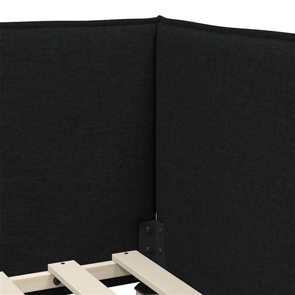 Grote foto vidaxl hoekbedframe met hoofdeinde zwart 80 x 200 cm stof antiek en kunst stoelen en banken