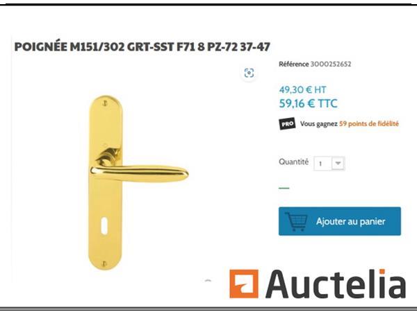 Grote foto messing binnendeurklink hoppe m151 302 verona doe het zelf en verbouw onderdelen en accessoires