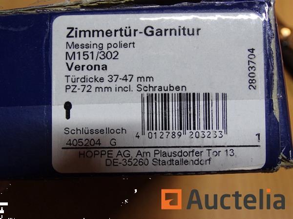 Grote foto messing binnendeurklink hoppe m151 302 verona doe het zelf en verbouw onderdelen en accessoires