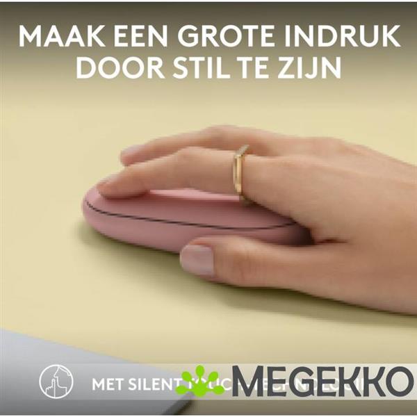 Grote foto logitech pebble 2 m350s roze draadloze muis computers en software overige computers en software
