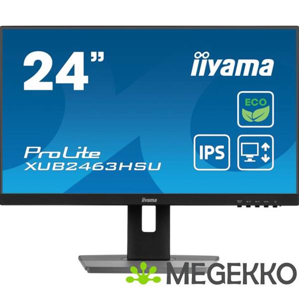 Grote foto iiyama prolite xub2463hsu b1 24 full hd eco ips monitor computers en software overige computers en software