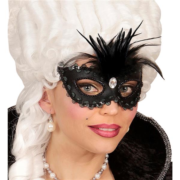 Grote foto zwarte oogmasker pailletten en glitters verzamelen overige verzamelingen