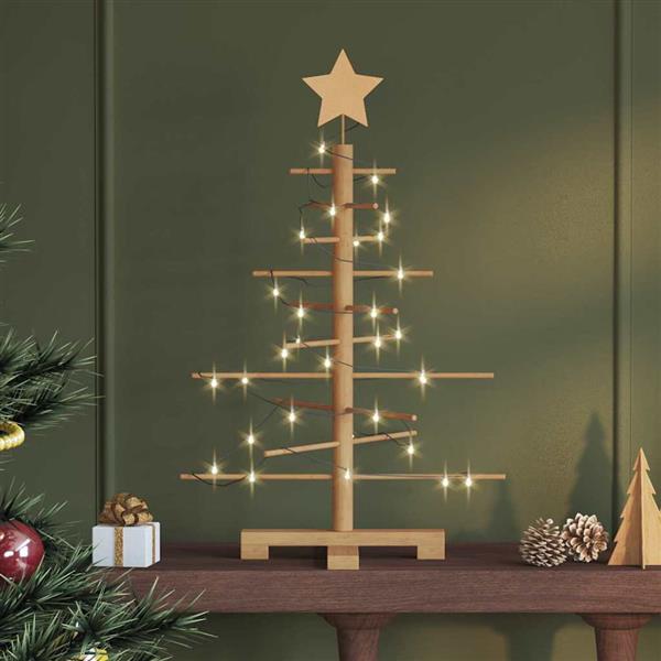 Grote foto vidaxl houten kerstboom met standaard bruin 75 cm bamboe diversen overige diversen