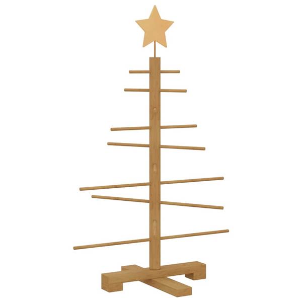 Grote foto vidaxl houten kerstboom met standaard bruin 75 cm bamboe diversen overige diversen