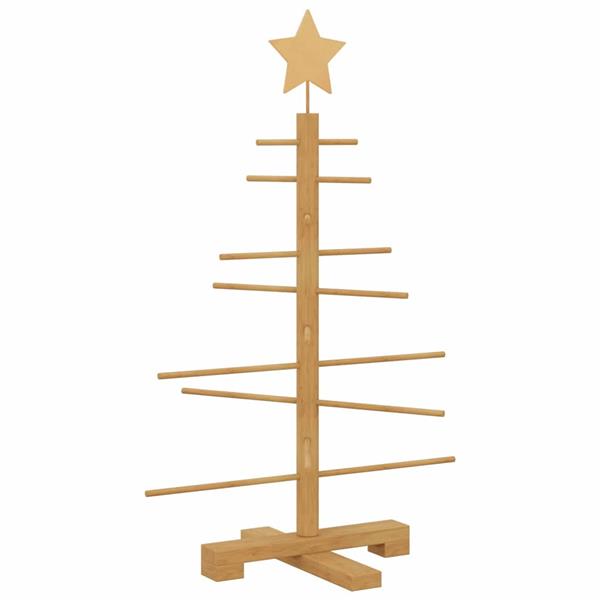 Grote foto vidaxl houten kerstboom met standaard bruin 75 cm bamboe diversen overige diversen
