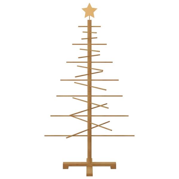 Grote foto vidaxl houten kerstboom met standaard bruin 125 cm bamboe diversen overige diversen