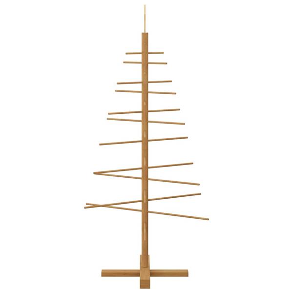 Grote foto vidaxl houten kerstboom met standaard bruin 125 cm bamboe diversen overige diversen