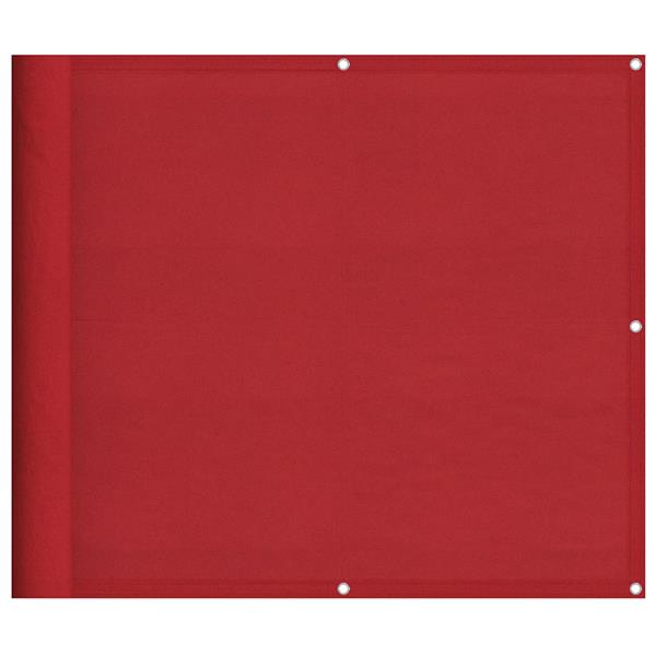 Grote foto vidaxl balkonscherm rood 90x700 cm 100 polyester oxford tuin en terras overige tuin en terras