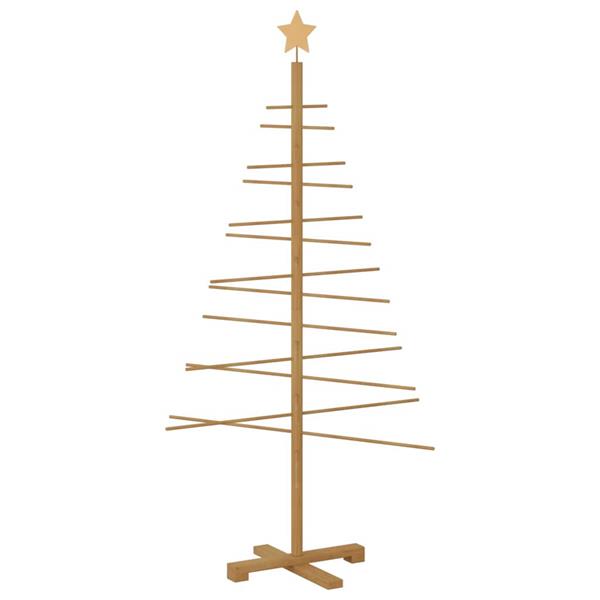 Grote foto vidaxl houten kerstboom met standaard bruin 150 cm bamboe diversen overige diversen