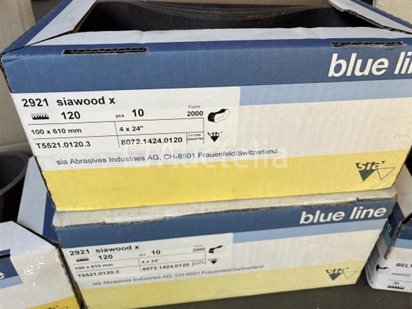 Grote foto partij schuurbanden bleu line in 4 dozen doe het zelf en verbouw gereedschappen en machines