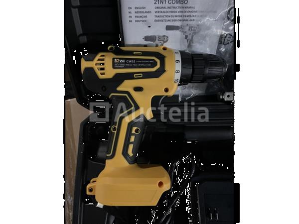 Grote foto accu set slagmoersleutel en schroefmachine 36v met 2 accu 36v 4ah oplader en doppen in luxe koffer doe het zelf en verbouw gereedschappen en machines