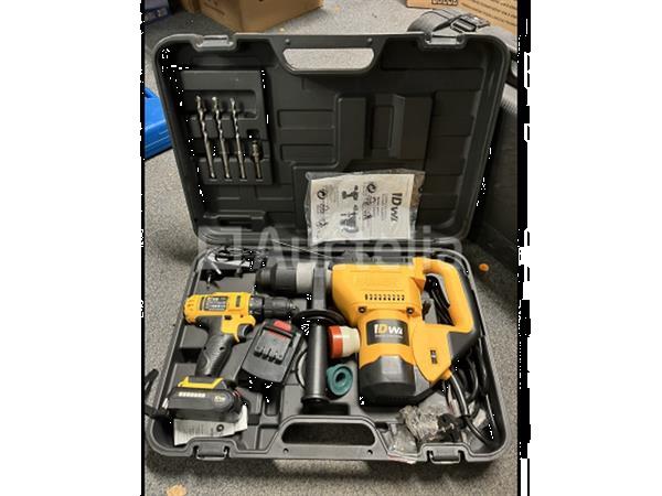 Grote foto sloophamer met accuboor doe het zelf en verbouw gereedschappen en machines