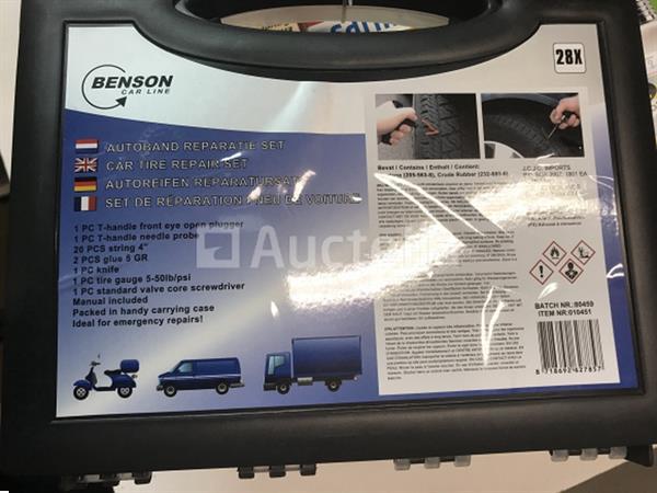 Grote foto autobanden reparatie set benson doe het zelf en verbouw gereedschappen en machines