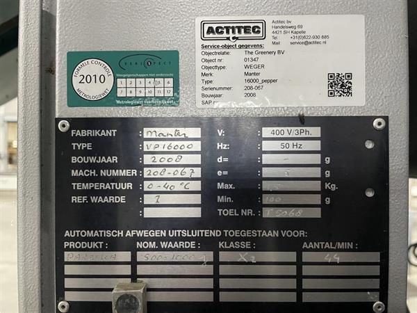 Grote foto manter vp16000 afweegmachine met 3 elevatoren en doseerbanden agrarisch tuinbouw