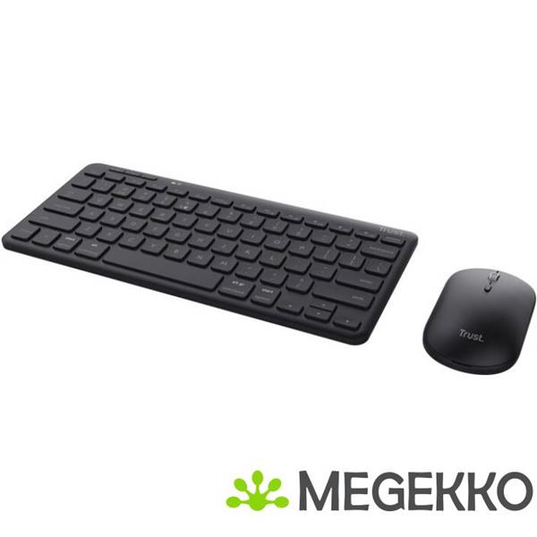 Grote foto trust lyra draadloos multi connect toetsenbord en muis azerty zwart computers en software overige computers en software