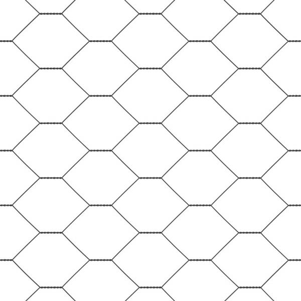 Grote foto vidaxl hexagon hek grijs 0.6 x 25 m staal tuin en terras hekken en schuttingen