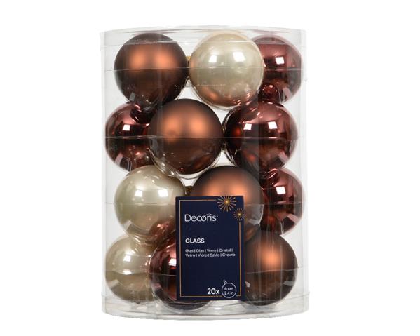 Grote foto kerstballen glas bruinmix 6 cm set van 20 verzamelen overige verzamelingen