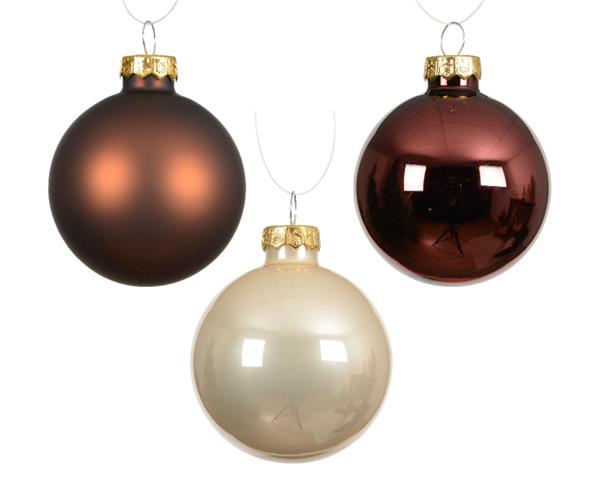Grote foto kerstballen glas bruinmix 6 cm set van 20 verzamelen overige verzamelingen