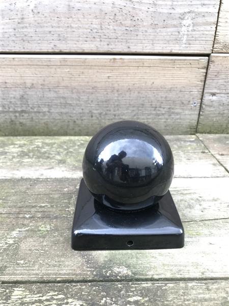 Grote foto paal cover zwart met bol 9 1 cm x 9 1 cm tuin en terras tuindecoratie