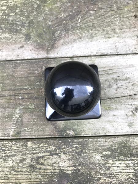 Grote foto paal cover zwart met bol 9 1 cm x 9 1 cm tuin en terras tuindecoratie